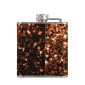 Personalisieren Sie Bronze-Glitzer-Glitzern Flachmann (Rückseite)