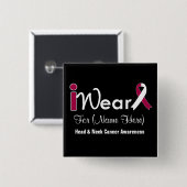 Personalisieren Sie Burgundy & White Head Neck Can Button (Vorne & Hinten)