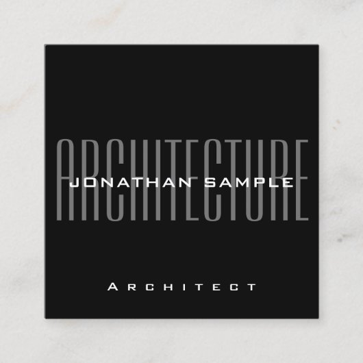 Personalisieren Sie Business Architect mit moderne Quadratische Visitenkarte (Vorderseite)