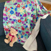 Personalisieren Sie Butterfly Garden Fun Formen Se Fleecedecke