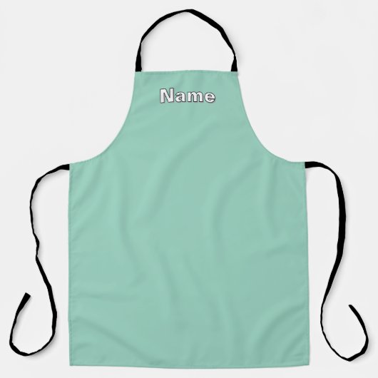 Personalisieren Sie Cafe Coffee Shop Aqua Schürze (Vorderseite)