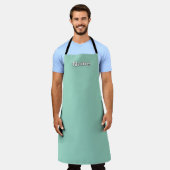 Personalisieren Sie Cafe Coffee Shop Aqua Schürze (Getragen)