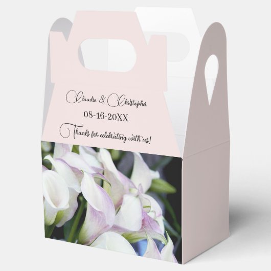 Personalisieren Sie Calla Lily Foliage Petal Pink Geschenkschachtel (Geöffnet)