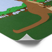 Personalisieren Sie Cartoon Kangaroos Fliegen eine Poster (Ecke)