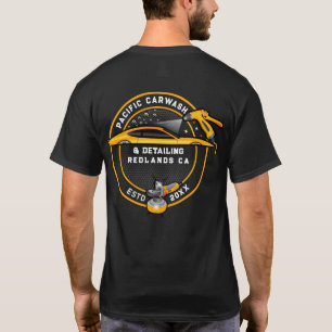 Personalisieren Sie Carwash Detailer Vorne und Hin T-Shirt