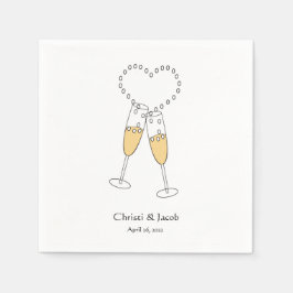 Personalisieren Sie Champagne Toast Napkins Serviette