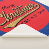 Personalisieren Sie "Christmas Retro" Blanket/Medi Sherpadecke (3/4)