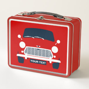Personalisieren Sie CLASSIC BRITISH MINI CAR & UNI Metall Brotdose