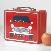 Personalisieren Sie CLASSIC BRITISH MINI CAR & UNI Metall Brotdose (Beispiel)