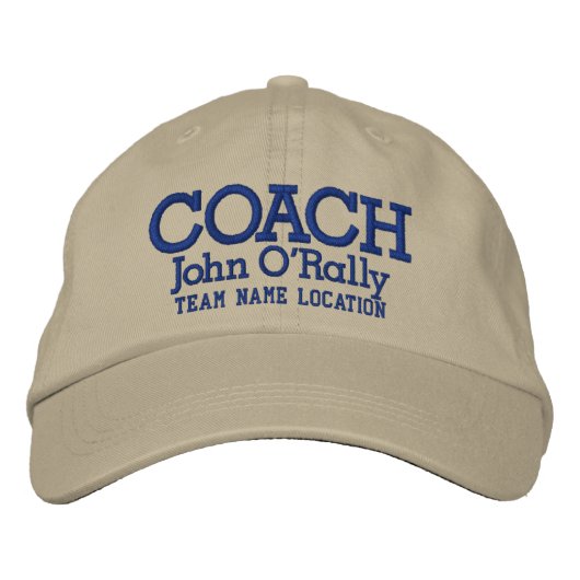 Personalisieren Sie Coach Cap Ihren Namen für Ihr  Bestickte Kappe (Vorderseite)