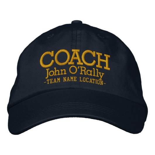 Personalisieren Sie Coach Cap Ihren Namen für Ihr  Bestickte Kappe (Vorderseite)