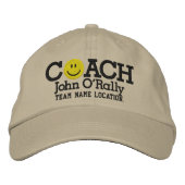 Personalisieren Sie Coach Cap Ihren Namen Ihr Spie Bestickte Kappe (Vorderseite)