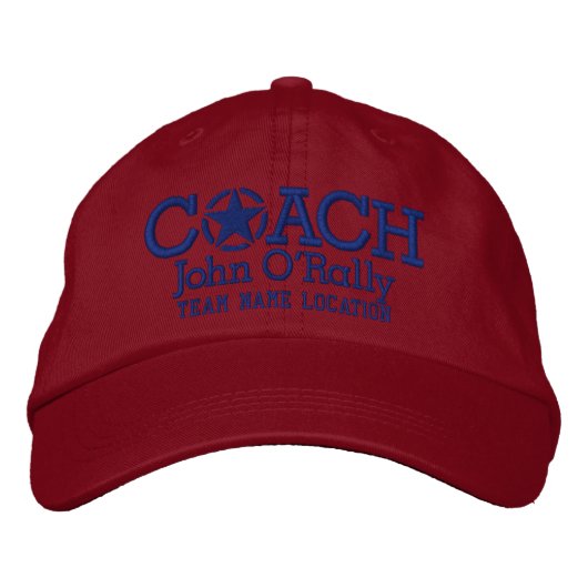 Personalisieren Sie Coach Star Cap Ihren Namen Ihr Bestickte Kappe (Vorderseite)