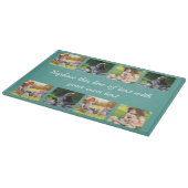 Personalisieren Sie Collage aus Foto und Vlies-Dec Schneidebrett (Ecke)