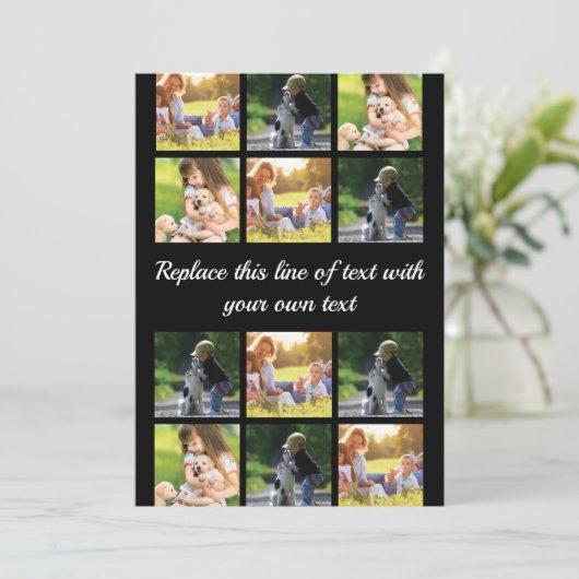 Personalisieren Sie Collage und Text CaseMate iPho Hinweiskarte (Stehend Vorderseite)