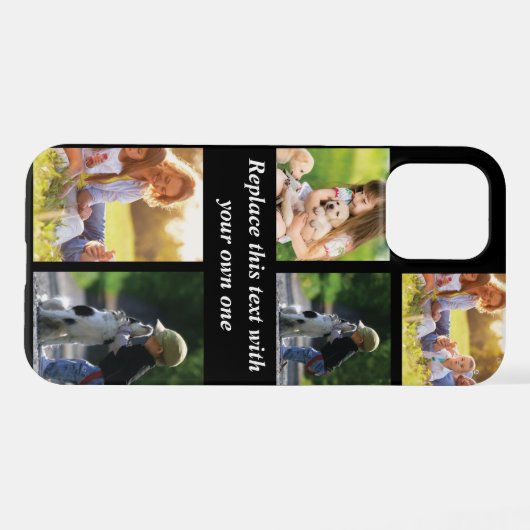 Personalisieren Sie Collage und Text CaseMate iPho iPhone Hülle (Rückseite (Horizontal))