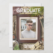 Personalisieren Sie Coole Adventurer Theme Abschlu Einladung (Vorderseite)