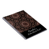 Personalisieren Sie Copper & Rose Gold Mandala Dot Notizblock (Rechte Seite)