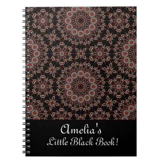 Personalisieren Sie Copper & Rose Gold Mandala Dot Notizblock (Vorderseite)
