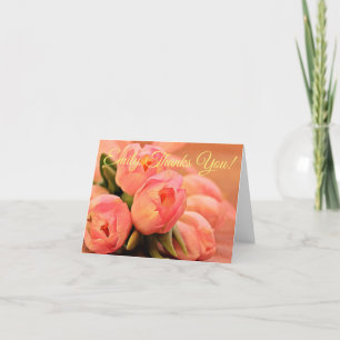 Personalisieren Sie Coral Tulips Dankeskarten Dankeskarte