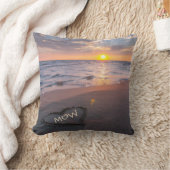 Personalisieren Sie Couple Beach Sunset Heart Thro Kissen (Decke)