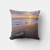 Personalisieren Sie Couple Beach Sunset Heart Thro Kissen (Vorderseite)