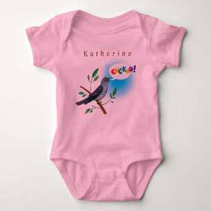 Personalisieren Sie Cuckoo Bird auf Branch Baby Gi Baby Strampler