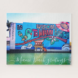 Personalisieren Sie Custom MIAMI SÜDSTRAND Art Zuh Puzzle