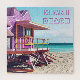Personalisieren Sie Custom MIAMI SÜDSTRAND Art Zuh Puzzle