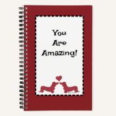 Personalisieren Sie Dackel Heart Red Spiral Notebo Notizblock (Vorderseite)
