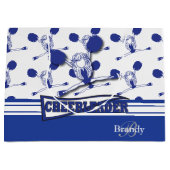 Personalisieren Sie Dark Blue 📣 Cheerleader Große Geschenktüte (Vorderseite)