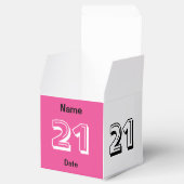 Personalisieren Sie das 21. Geburtstag Pink Black Geschenkschachtel (Geöffnet)
