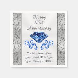 Personalisieren Sie das 65. Hochzeitstag Party Nap Serviette
