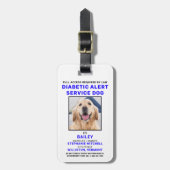 Personalisieren Sie das Abzeichen des diabetischen Gepäckanhänger (Vorderseite vertikal)