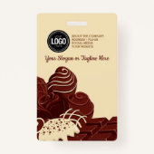 Personalisieren Sie das Abzeichen moderner Schokol Ausweis (Rückseite)