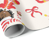Personalisieren Sie das afrikanische Weihnachtsmäd Geschenkpapier (Rolleneckpunkt)