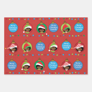Personalisieren Sie das American Girl Elf Geschenkpapier Set