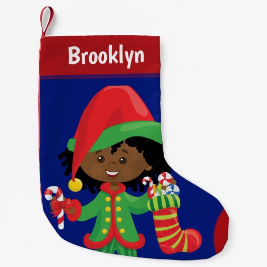 Personalisieren Sie das American Girl Elf Kleiner Weihnachtsstrumpf (Vorderseite)