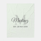 Personalisieren Sie das Anfangs- und Familiennamen Fleecedecke (Vorderseite)