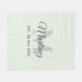 Personalisieren Sie das Anfangs- und Familiennamen Fleecedecke (Vorderseite (Horizontal))