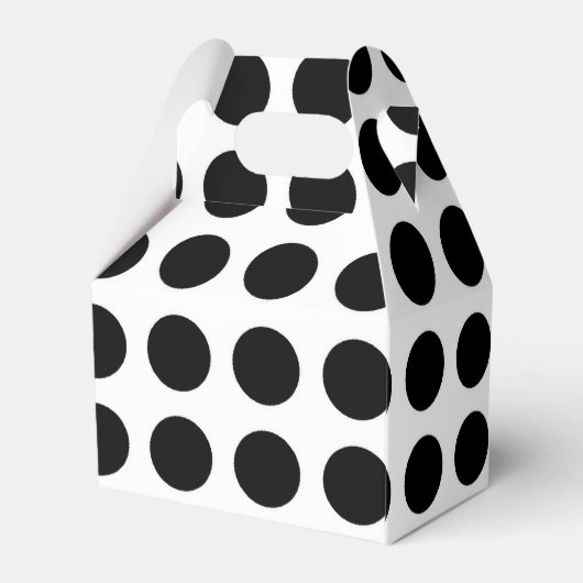 PERSONALISIEREN SIE DAS - B&W Polka Dots Muster Geschenkschachtel (Rückseite)