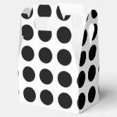 PERSONALISIEREN SIE DAS - B&W Polka Dots Muster Geschenkschachtel (Geöffnet)