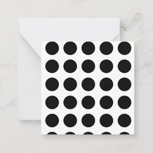 PERSONALISIEREN SIE DAS - B&W Polka Dots Muster Mitteilungskarte (Vorderseite)