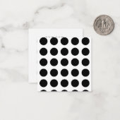 PERSONALISIEREN SIE DAS - B&W Polka Dots Muster Mitteilungskarte (Vorderseite/Rückseite Beispiel)