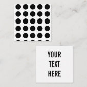 PERSONALISIEREN SIE DAS - B&W Polka Dots Muster Mitteilungskarte (Vorne/Hinten)