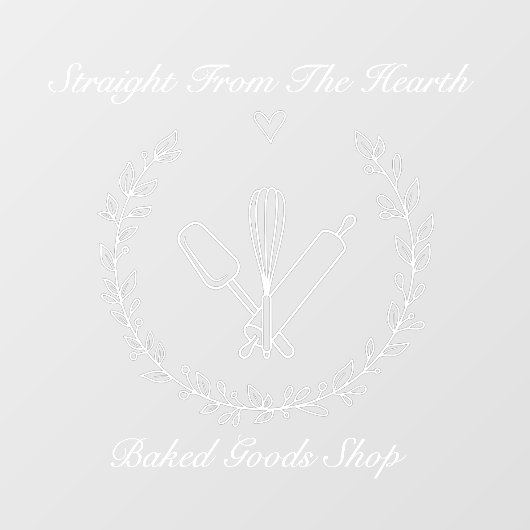 Personalisieren Sie das Backwarengeschäft Fensteraufkleber (Blatt)