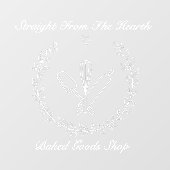 Personalisieren Sie das Backwarengeschäft Fensteraufkleber (Blatt)