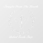 Personalisieren Sie das Backwarengeschäft Fensteraufkleber (Blatt)