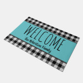 Personalisieren Sie das Bauernhaus Black Buffalo K Fußmatte (Schrägansicht)