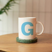 Personalisieren Sie das Blue Initial Monogram für Kaffeetasse